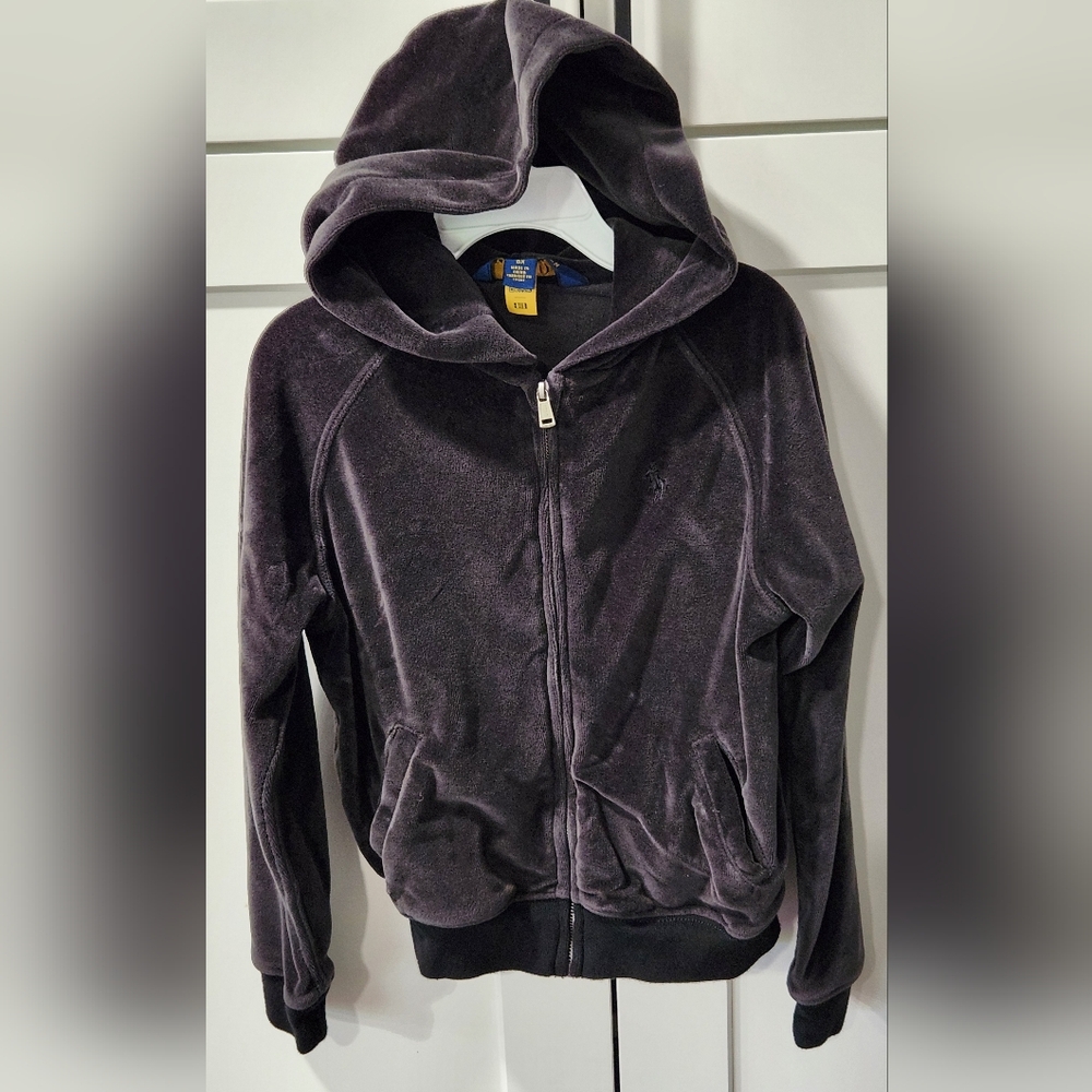 Polo Ralph Lauren Kids Black Velour Hoodie